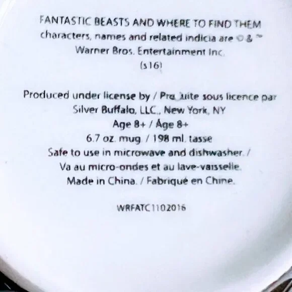 Fantastic Beasts And Where To Find Them Tea Cup Set Wizarding World NIB - Picture 2 of 6